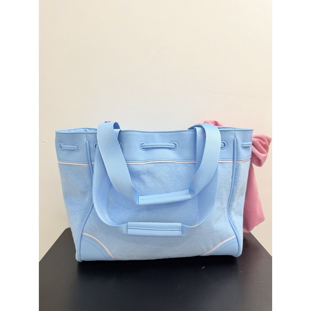 Juicy Couture Retro Strawberry Daydreamer Tote Blue Gleam New - Picture 4 of 9